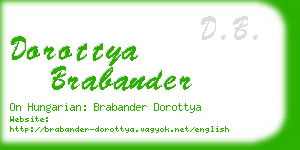 dorottya brabander business card